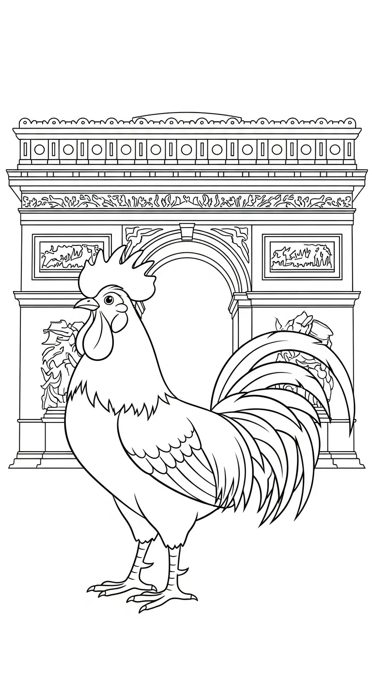 a imprimer coloriage Le Coq Gaulois gratuit
