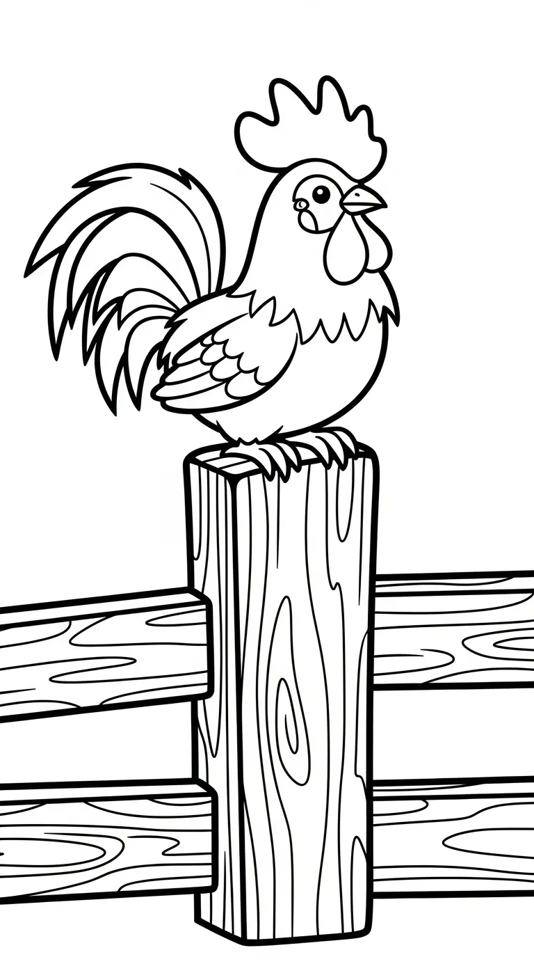 coloriage Le Coq Gaulois pour enfant