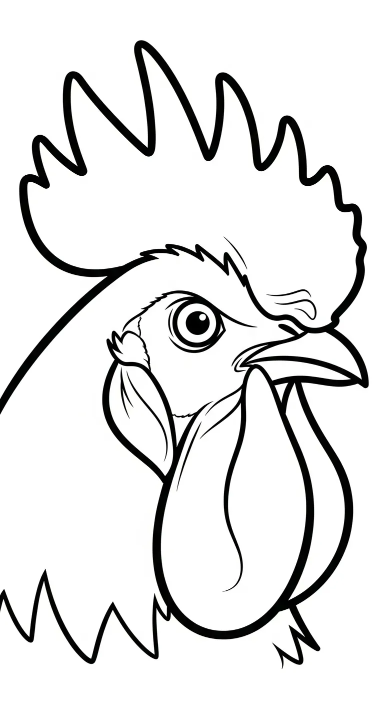 coloriage Le Coq Gaulois pour enfants à imprimer