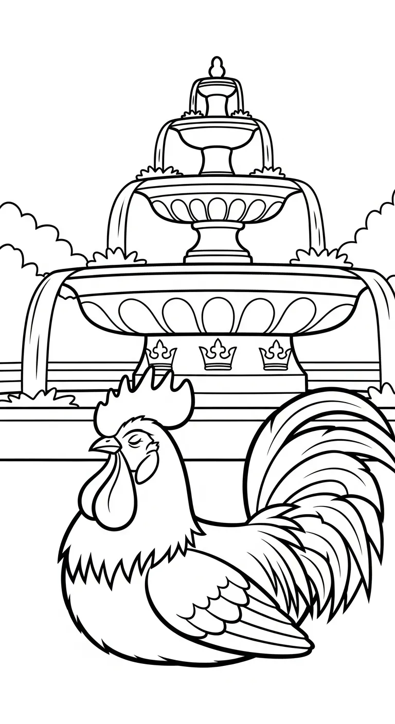 coloriage Le Coq Gaulois pour enfant de 2 ans