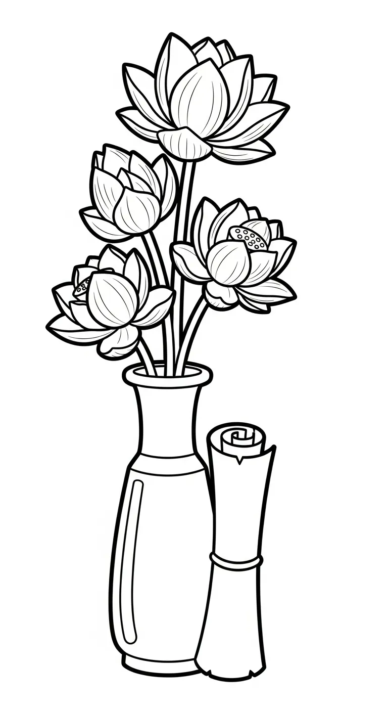 coloriage Lotus a dessiner et imprimer