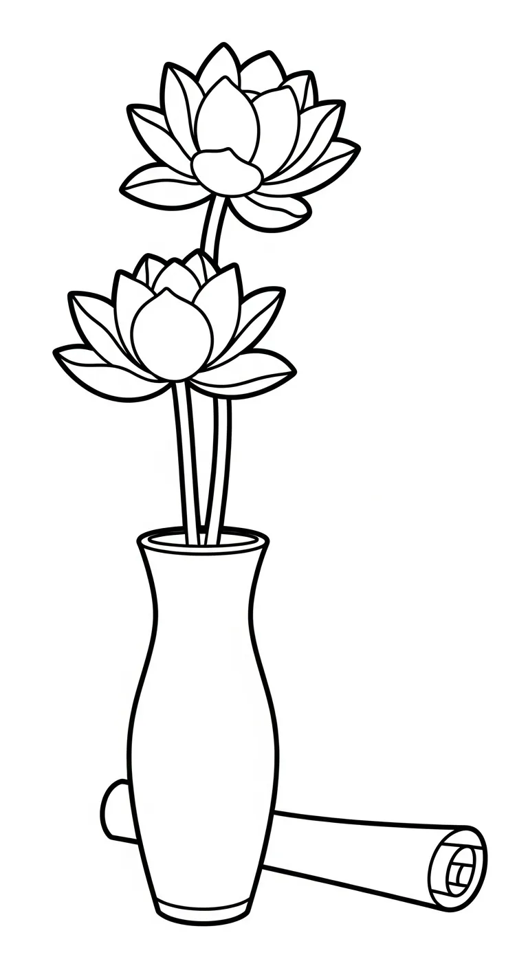 coloriage Lotus gratuit pour enfants