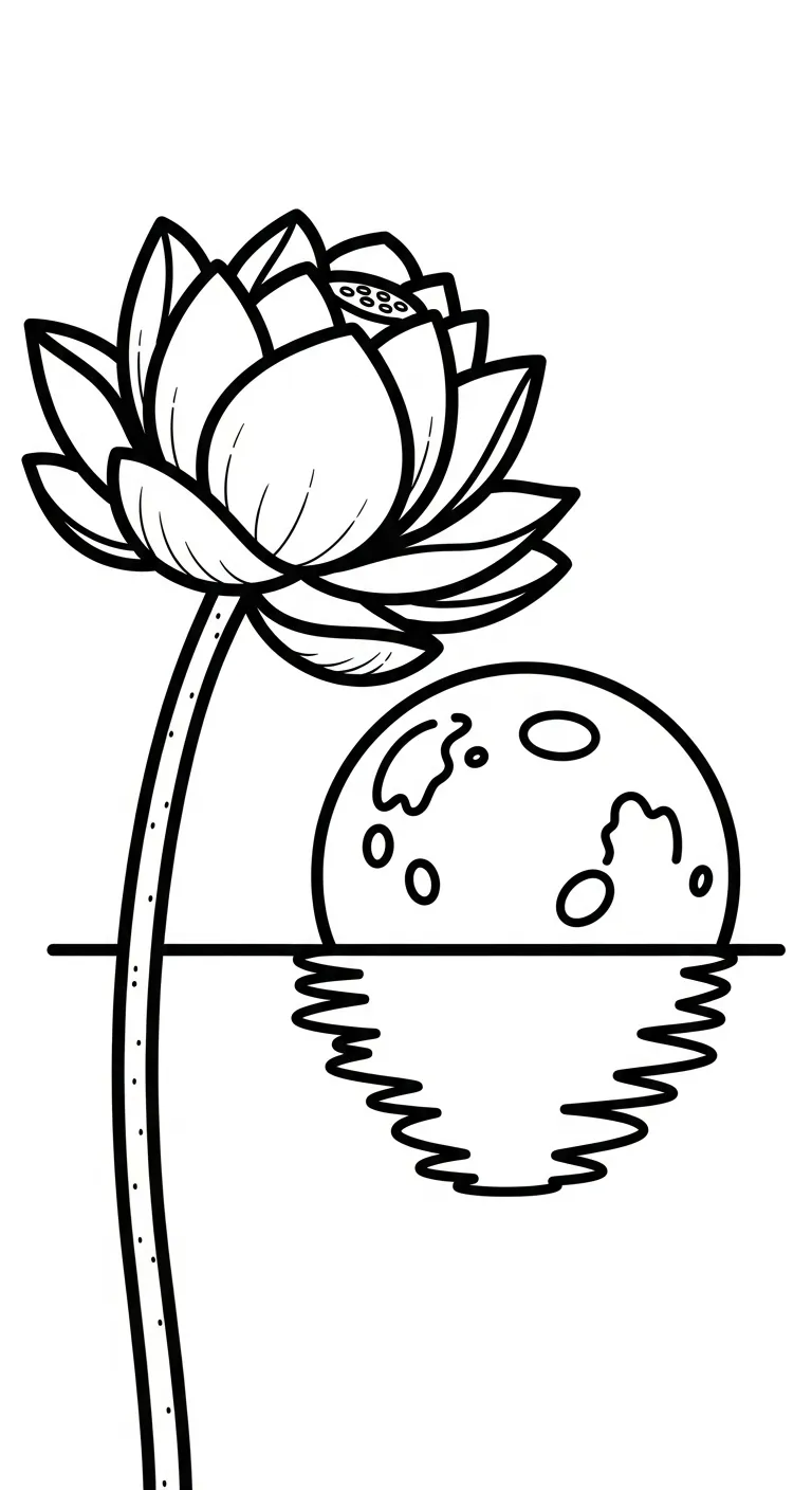 coloriage Lotus a dessiner et imprimer 1