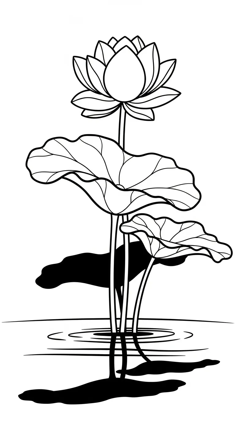 coloriage Lotus pour enfant de 5 ans
