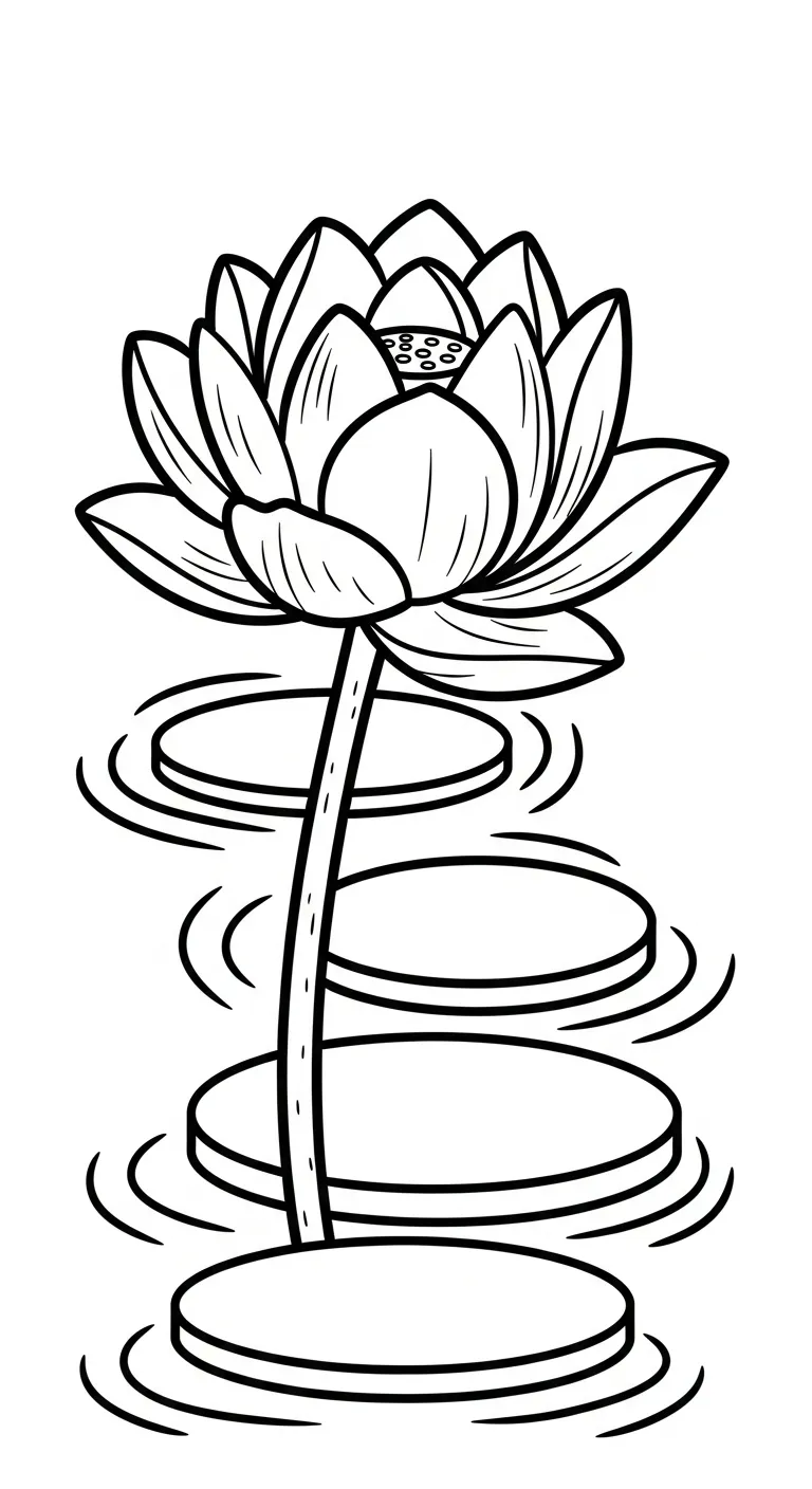 coloriage Lotus et dessin a imprimer 1