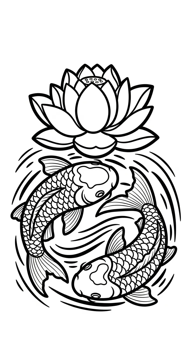 coloriage Lotus à imprimer gratuitement pdf 1