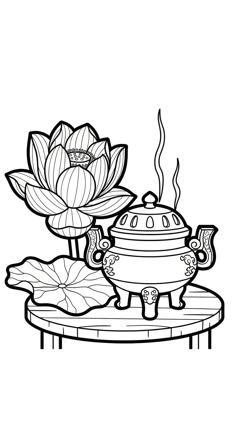 coloriage Lotus pour enfant de 7 ans