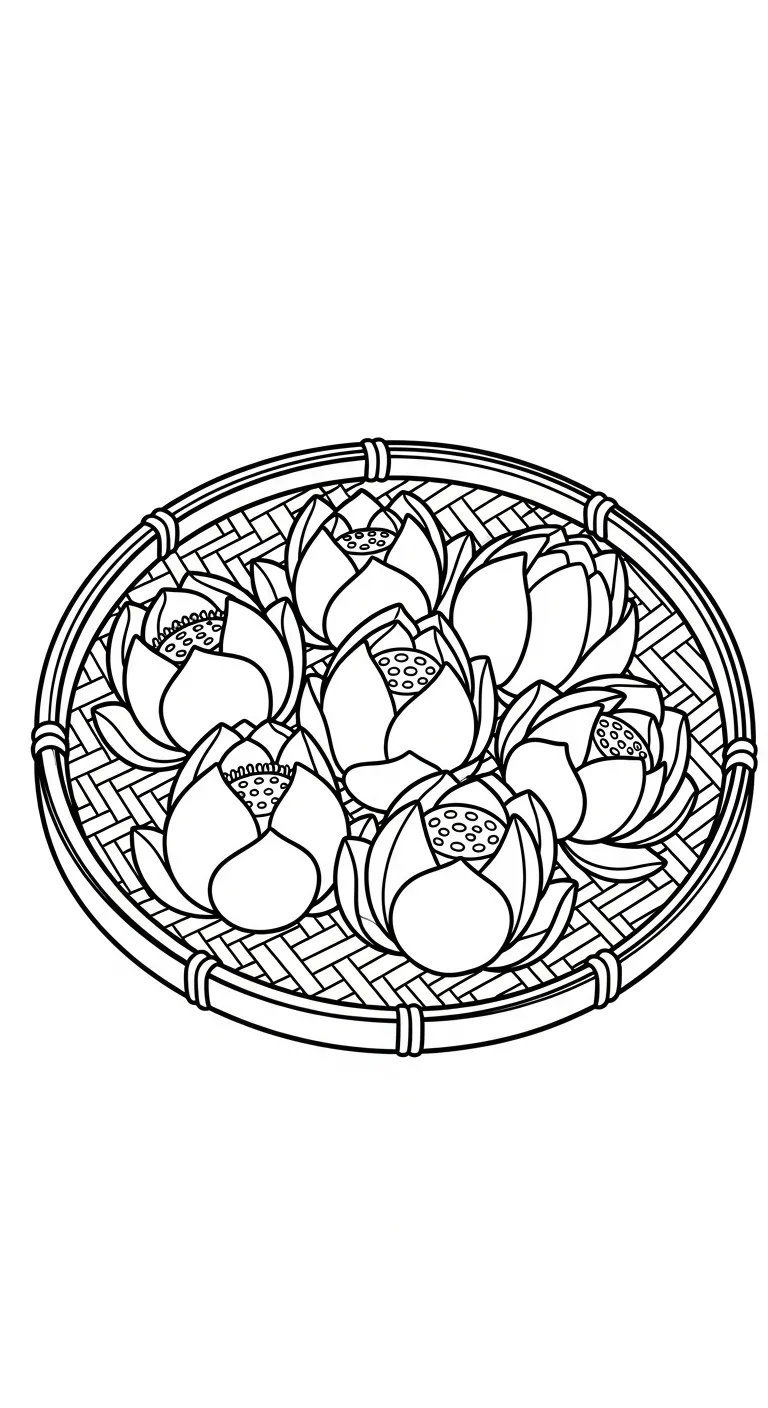 coloriage Lotus gratuit pour enfants 1
