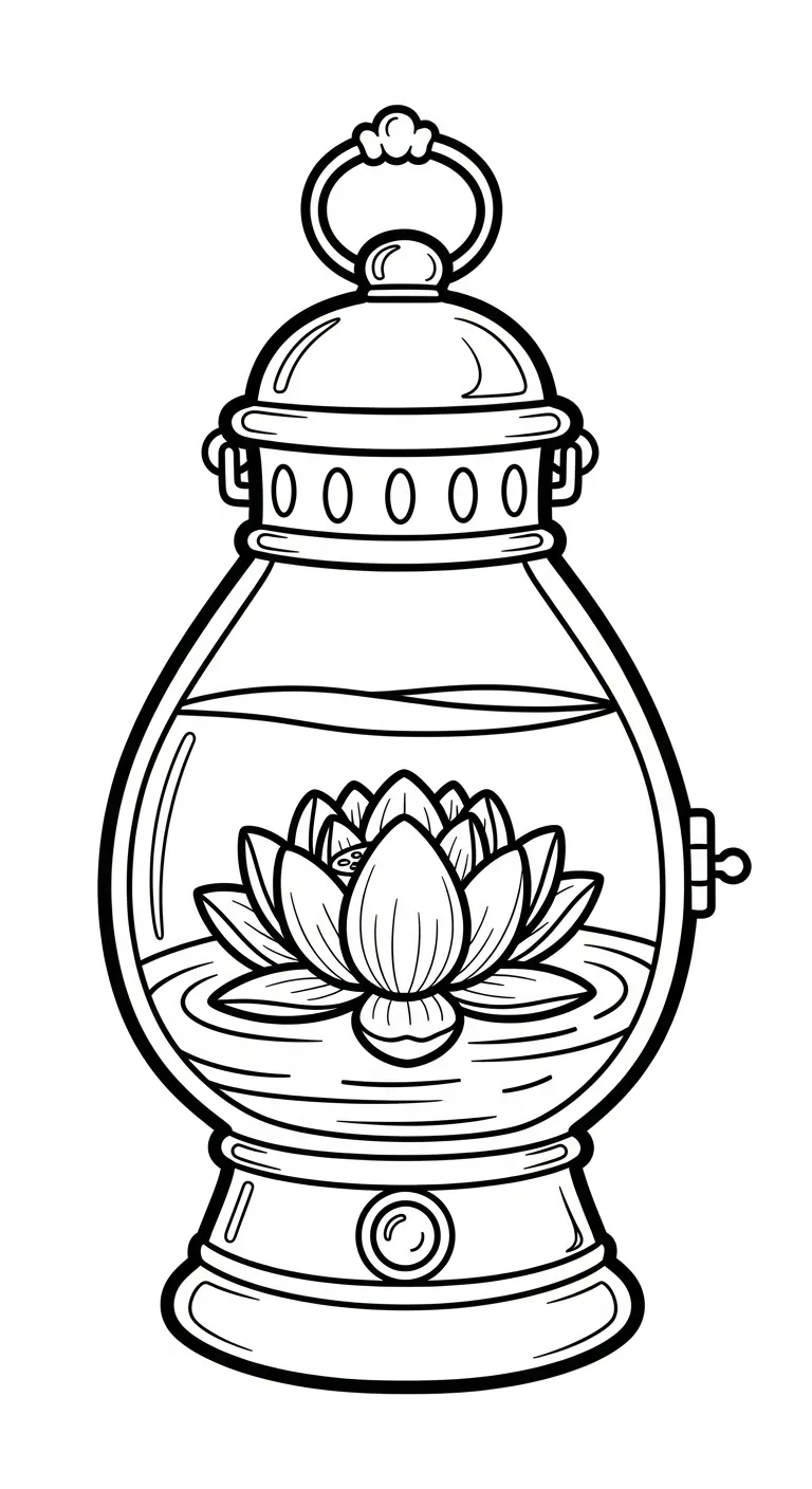 coloriage Lotus à imprimer pour enfant de 3 ans