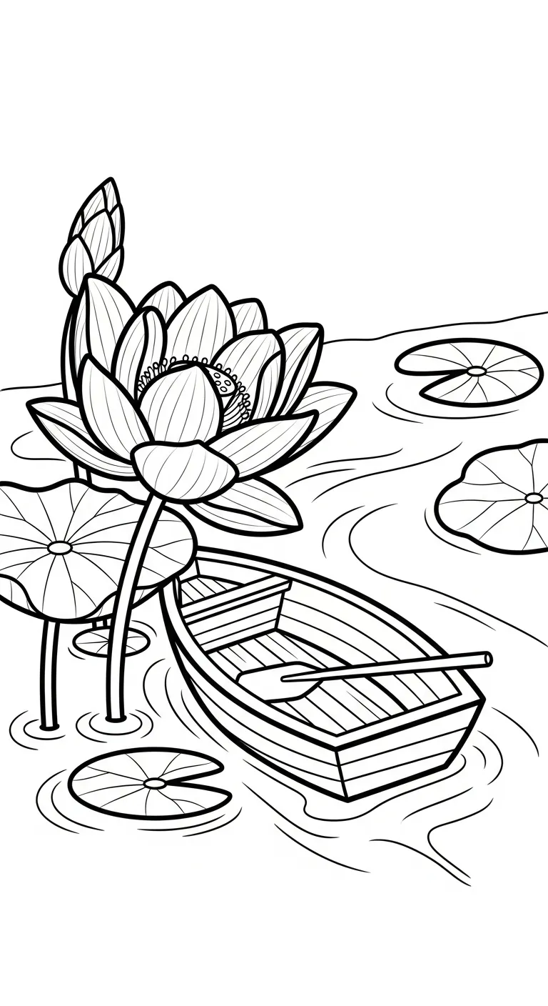 coloriage Lotus pour enfant de 8 ans 1
