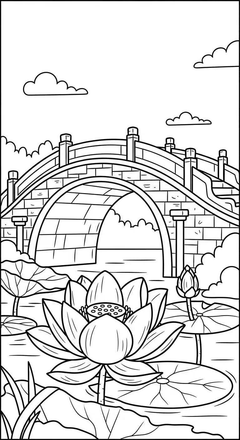 coloriage Lotus pour enfant a imprimer gratuit