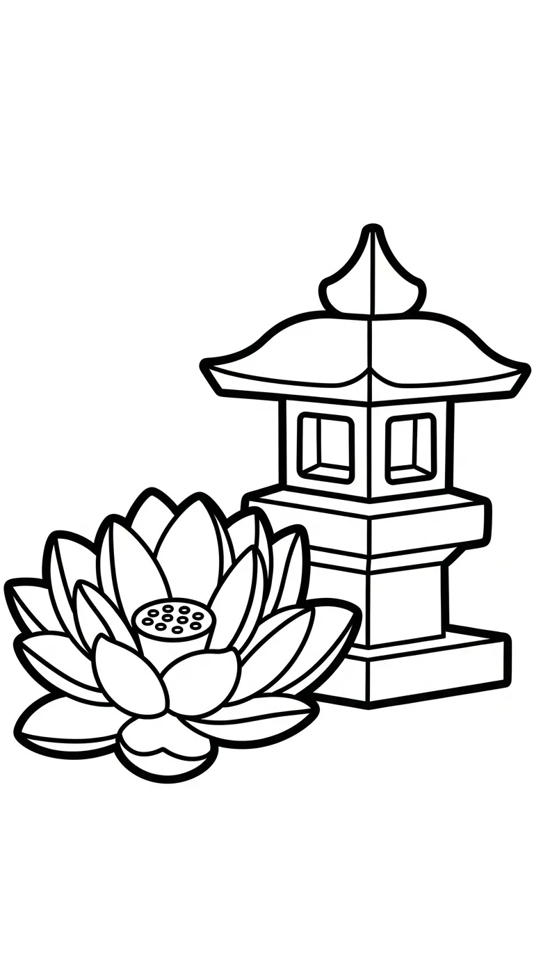 coloriage Lotus à imprimer pdf gratuit 1