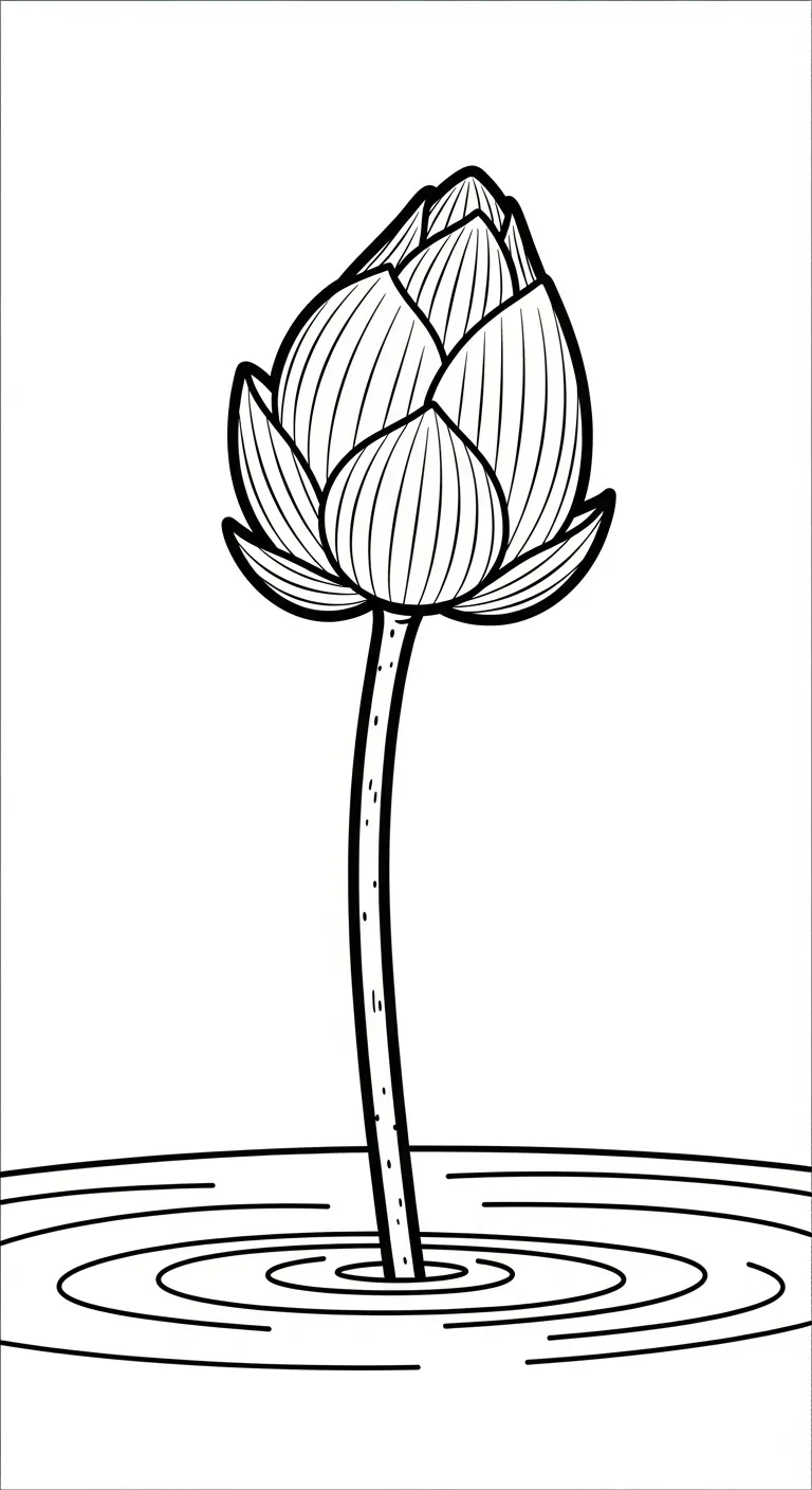 coloriage Lotus et decoupage 2
