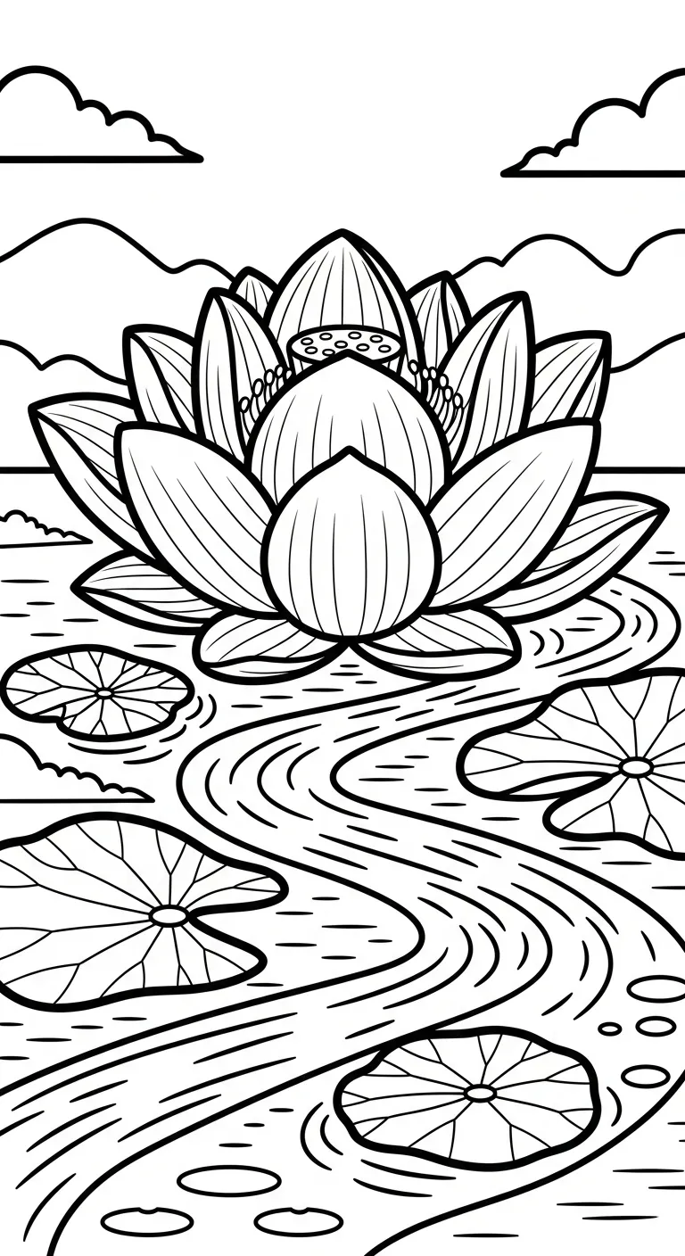 coloriage Lotus et dessin a imprimer