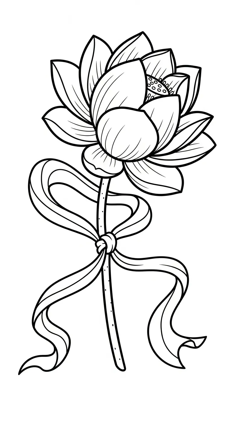 coloriage Lotus et découpage à imprimer
