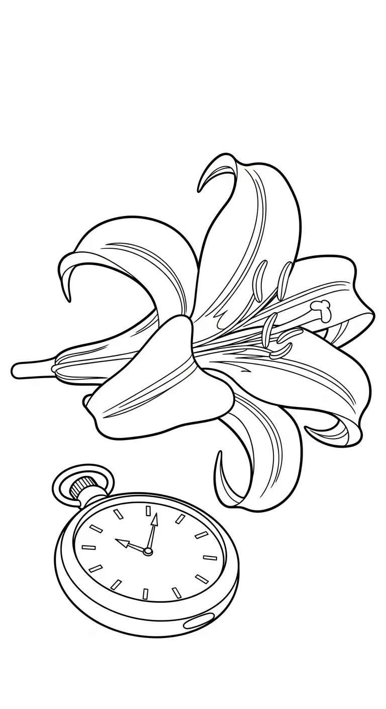 coloriage Lys pour enfants a imprimer