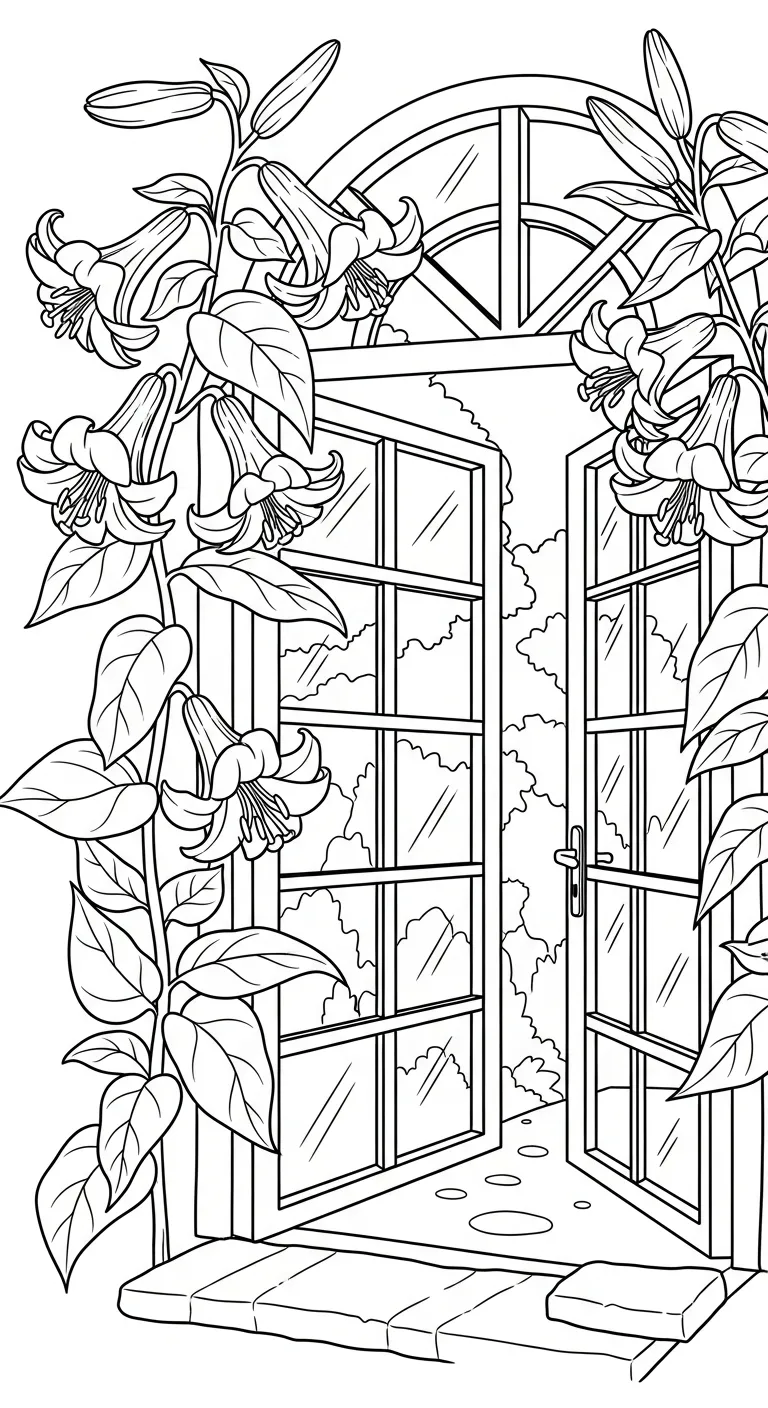 coloriage Lys de pour enfants