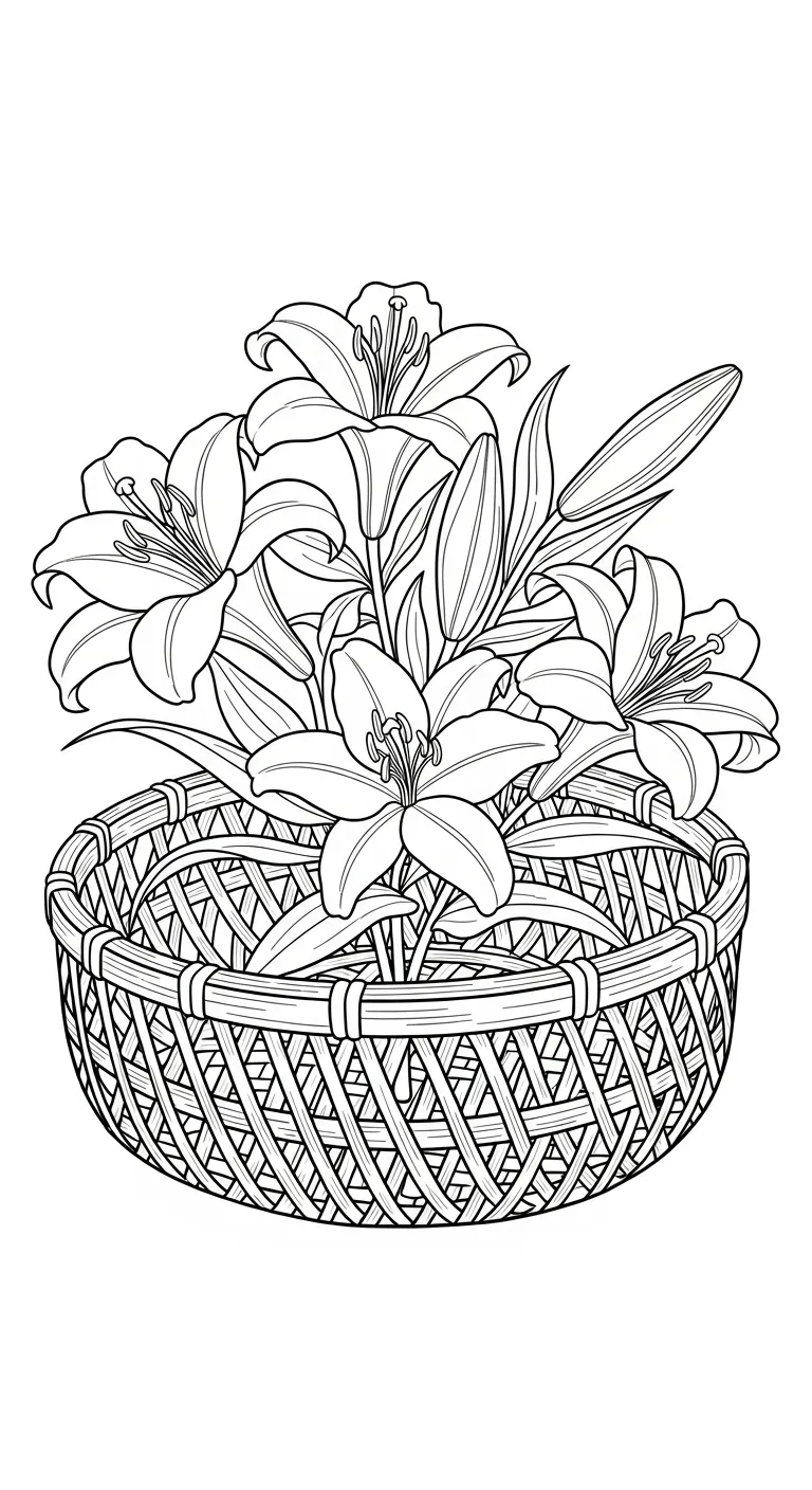 coloriage Lys et decoupage