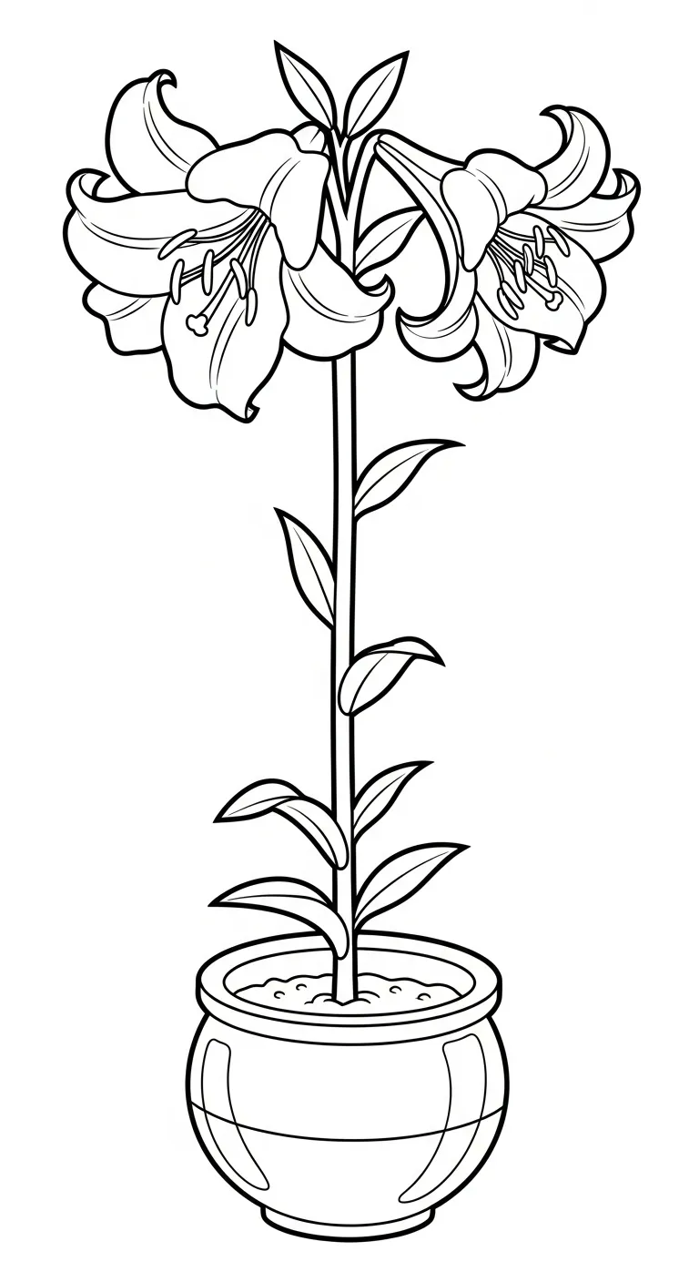 imprimer coloriage Lys pour enfant