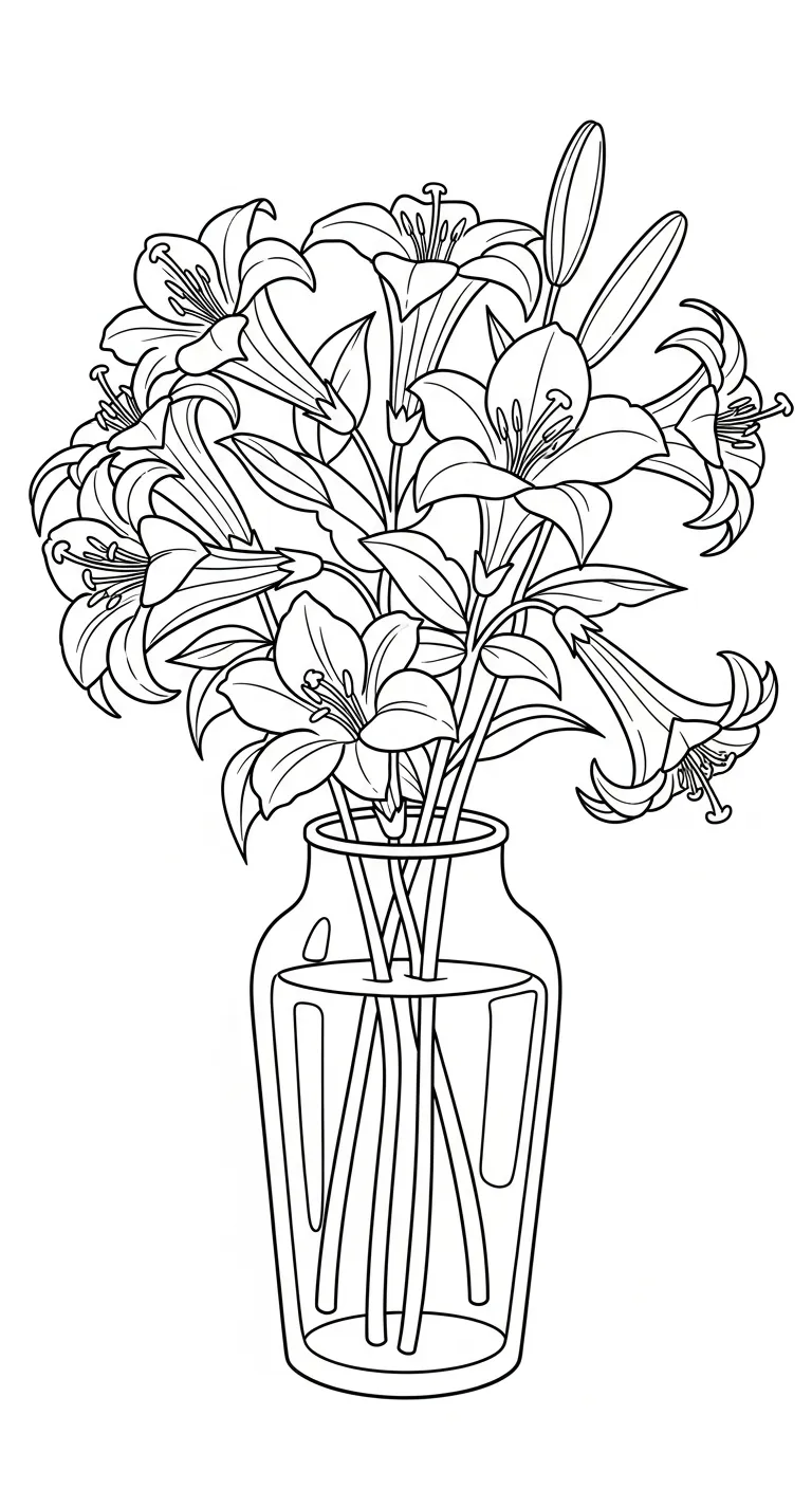 coloriage Lys a imprimer gratuit 1