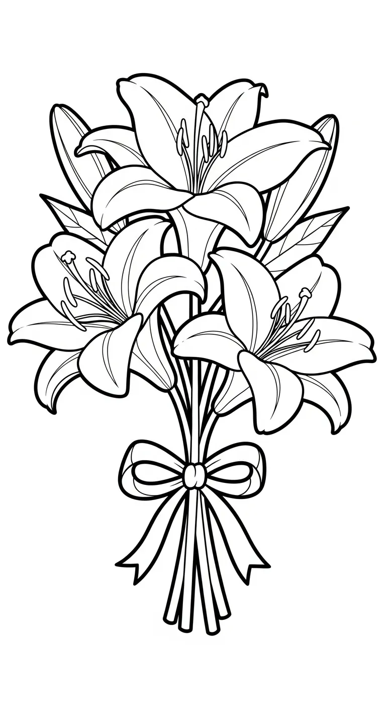 coloriage Lys pour enfant de 5 ans