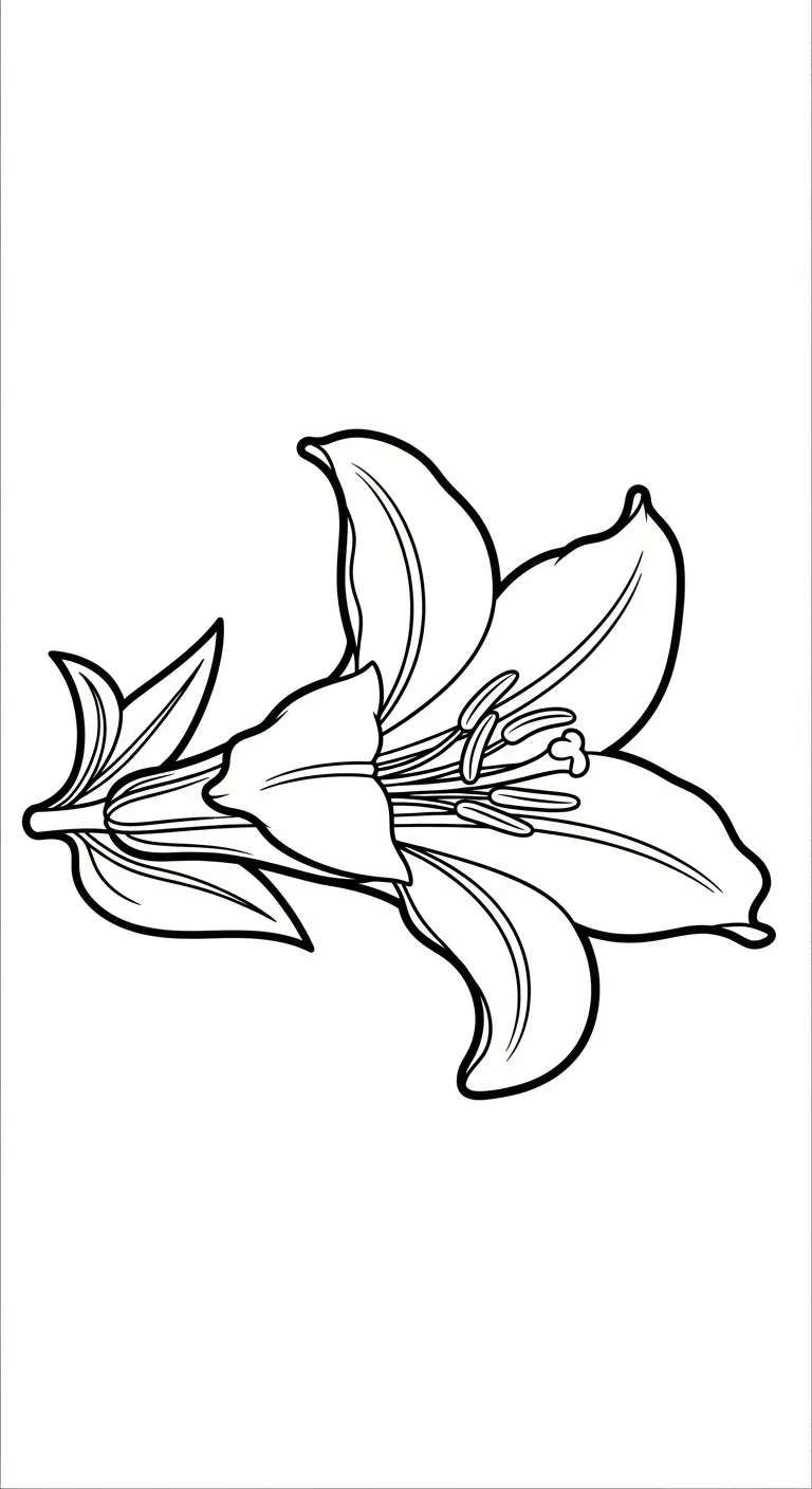 coloriage Lys à imprimer pour enfant de 3 ans