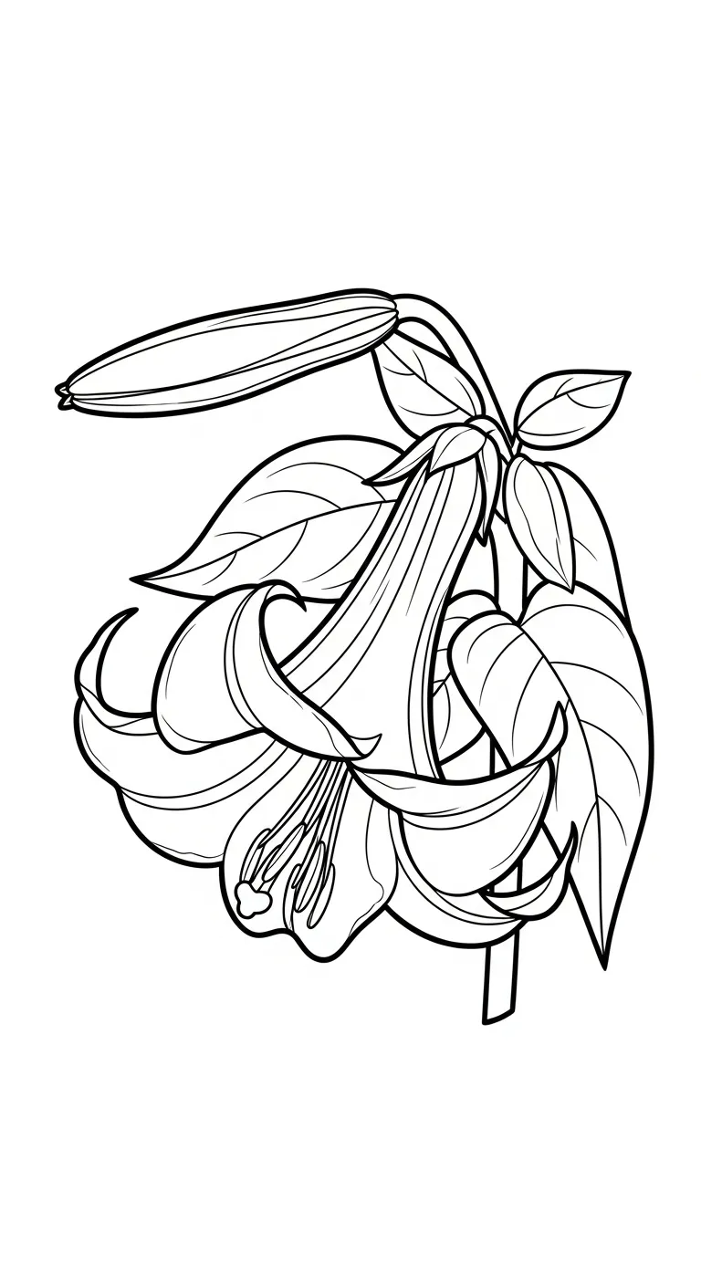 télécharger coloriage Lys gratuit 1