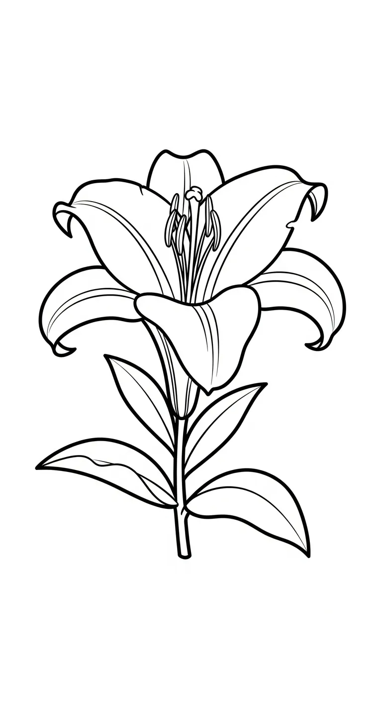 coloriage Lys à imprimer pdf gratuit 1