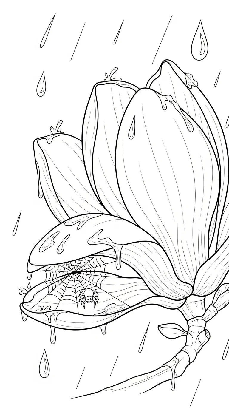 coloriage Magnolia pour enfant de 8 ans