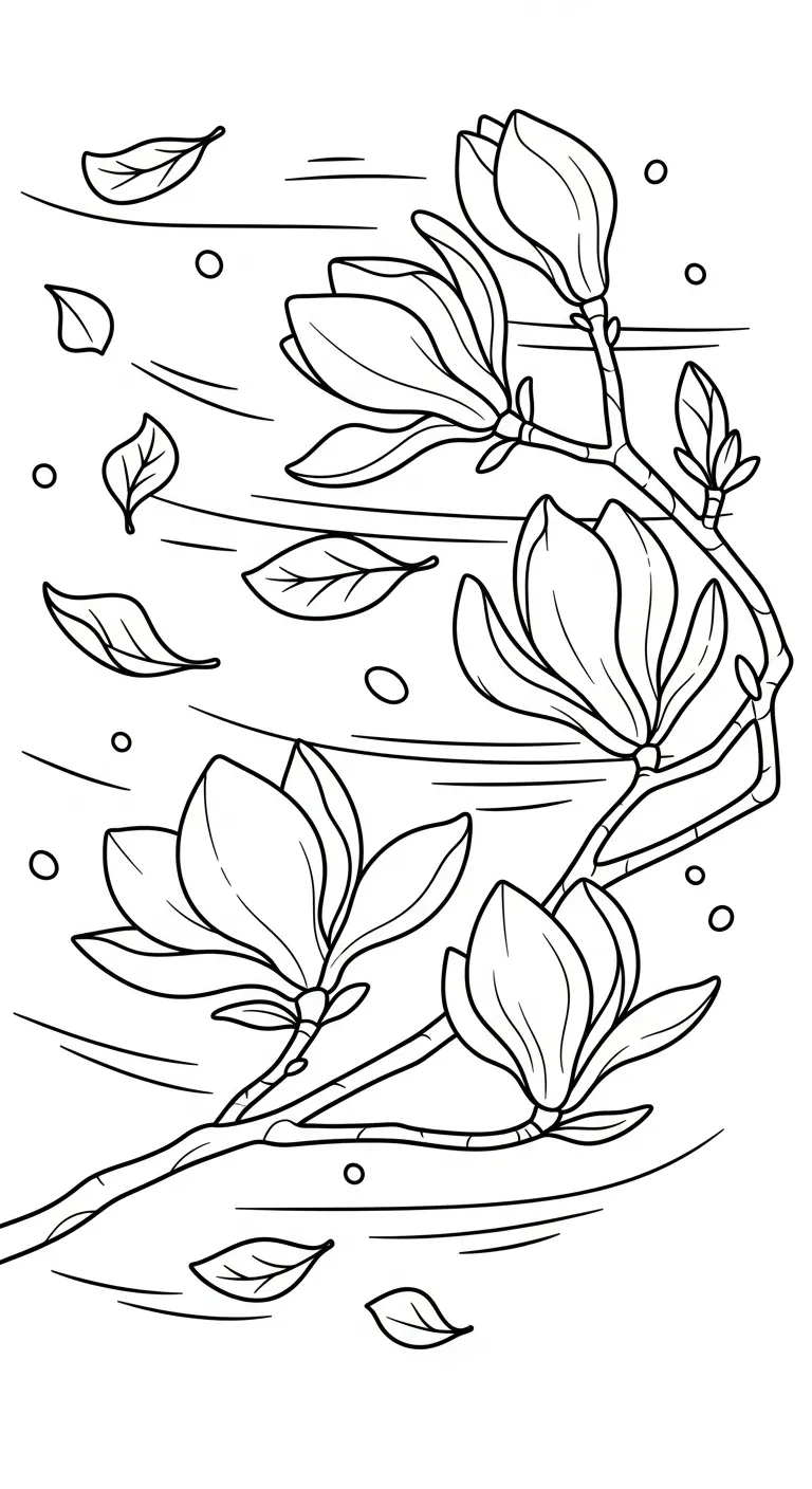 coloriage Magnolia et dessins