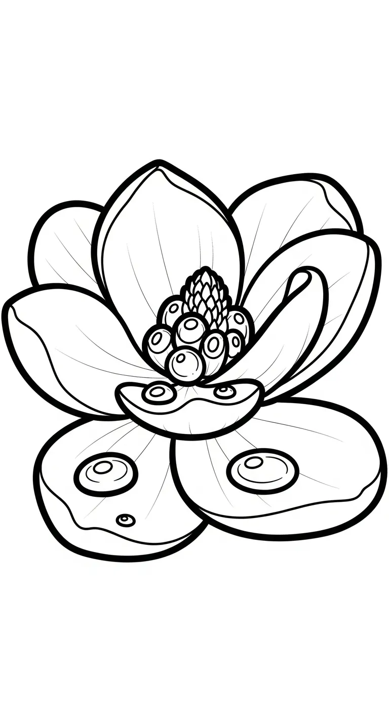 coloriage Magnolia pour enfant a imprimer gratuit