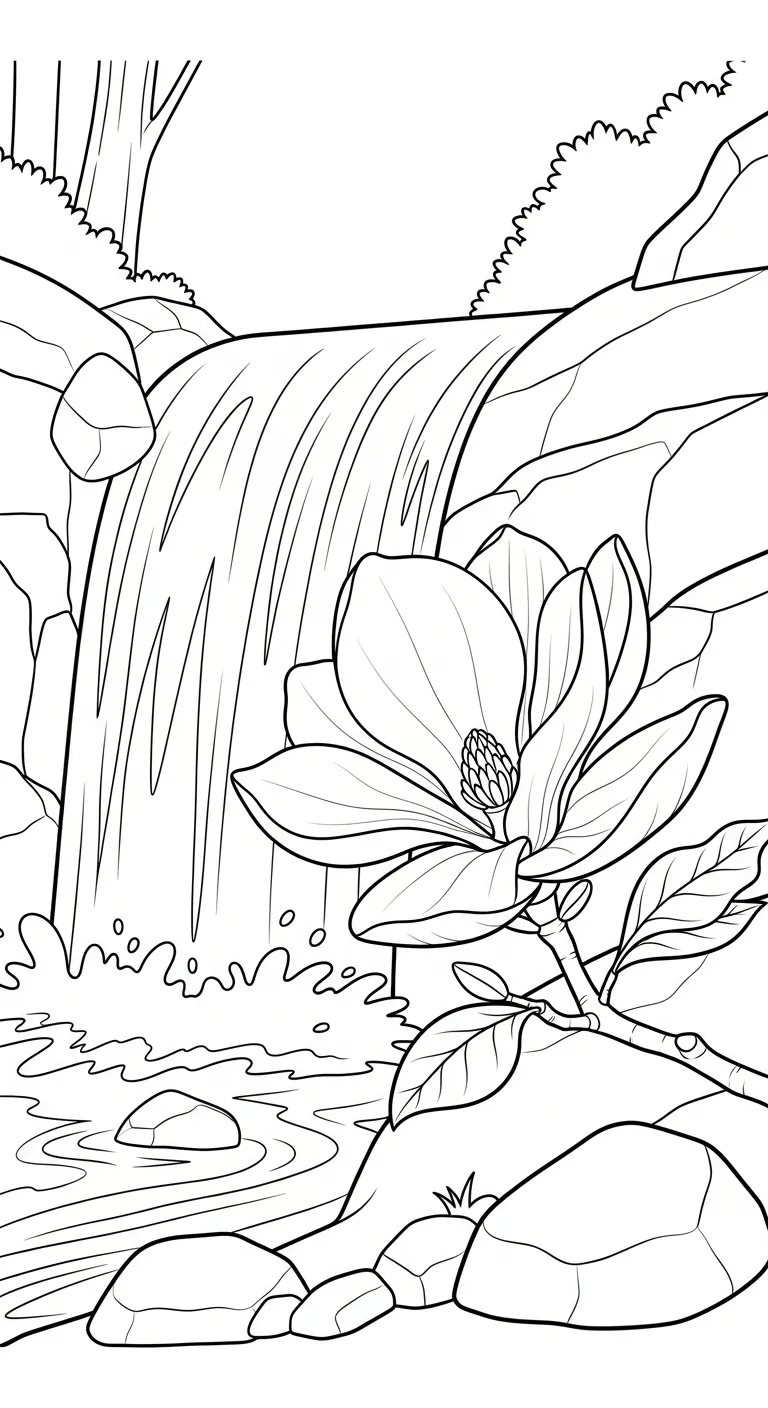 coloriage Magnolia et dessins 1