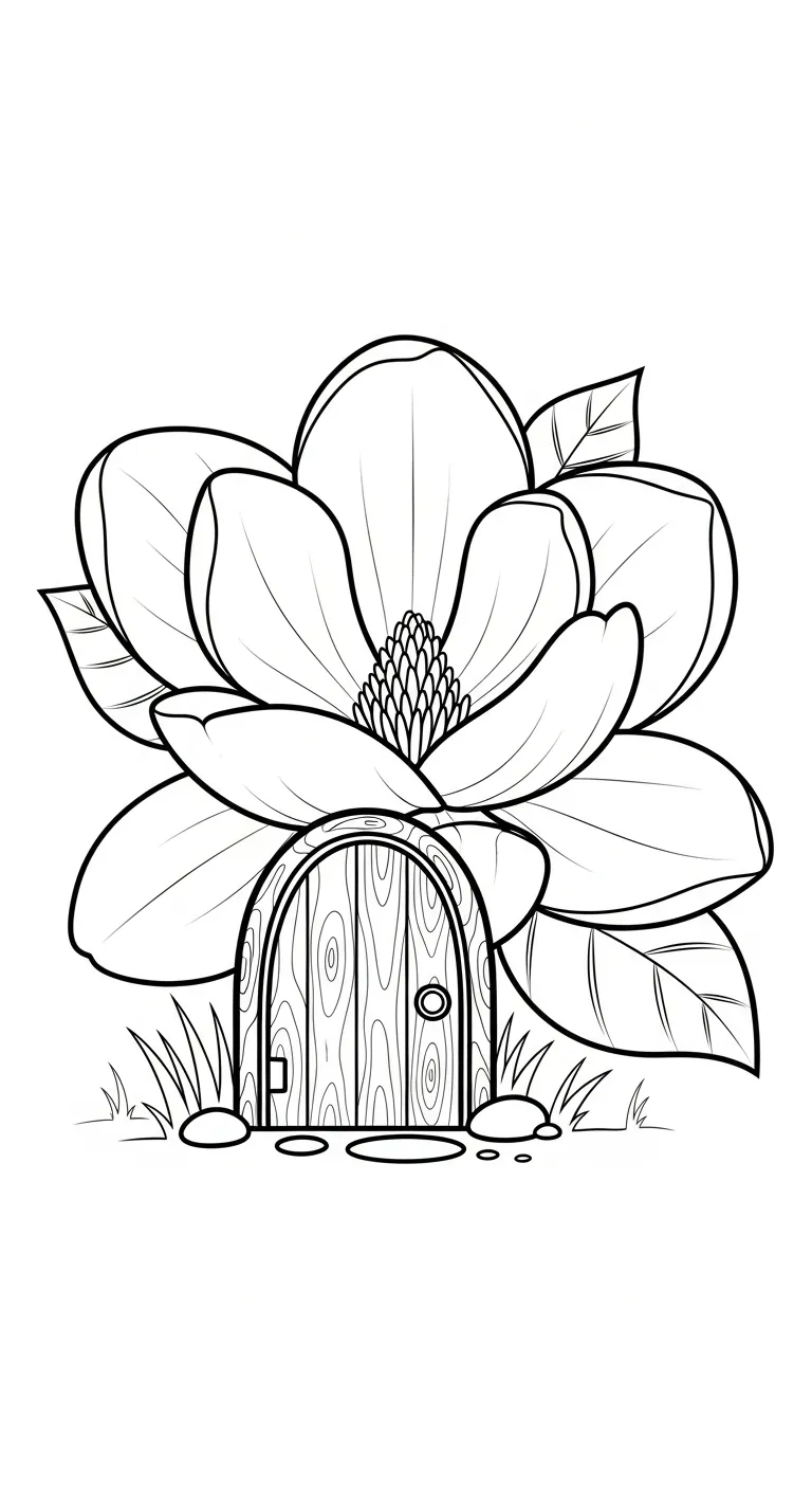coloriage Magnolia à imprimer pour enfant de 3 ans