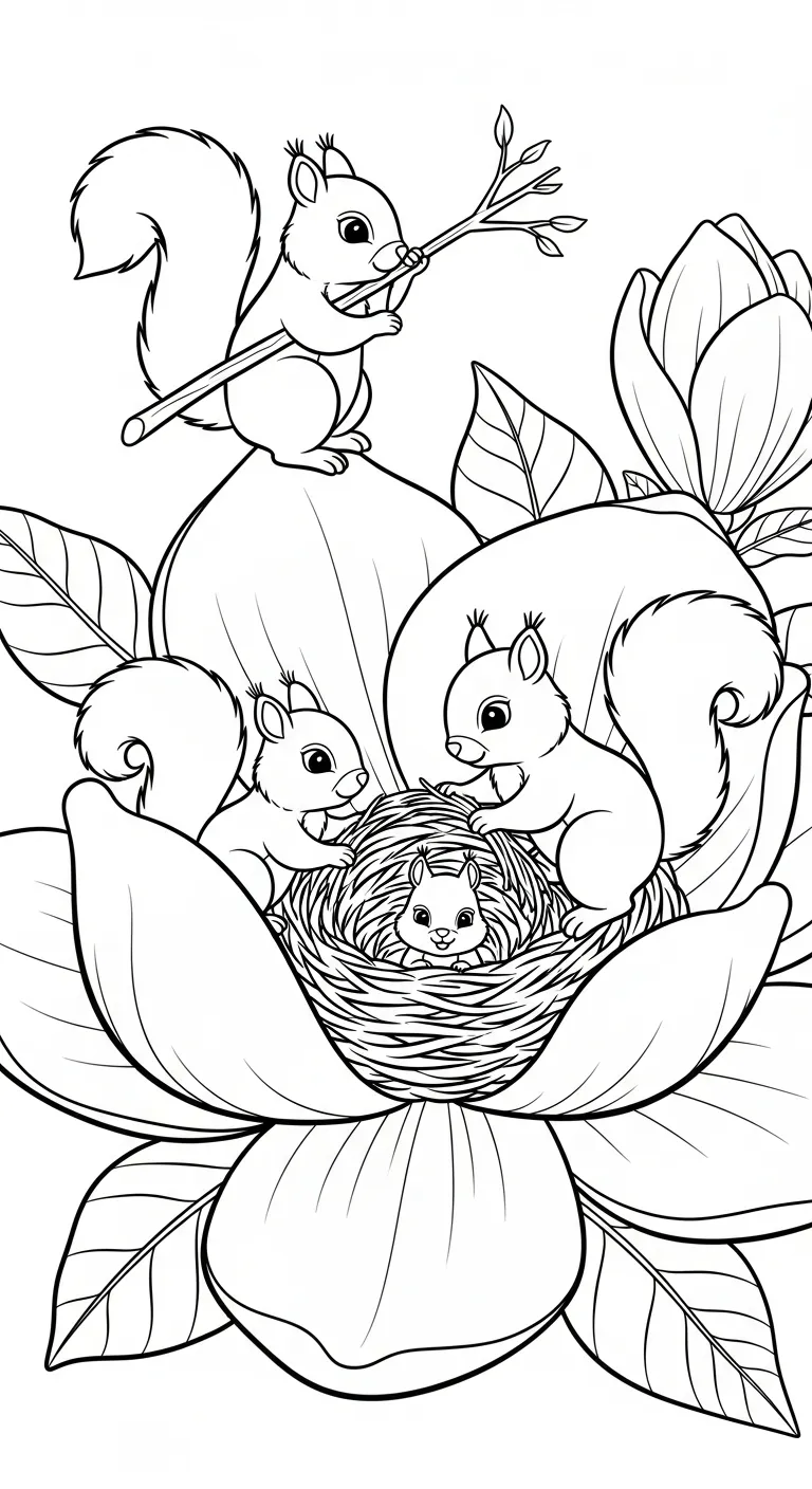 coloriage Magnolia pour primaire
