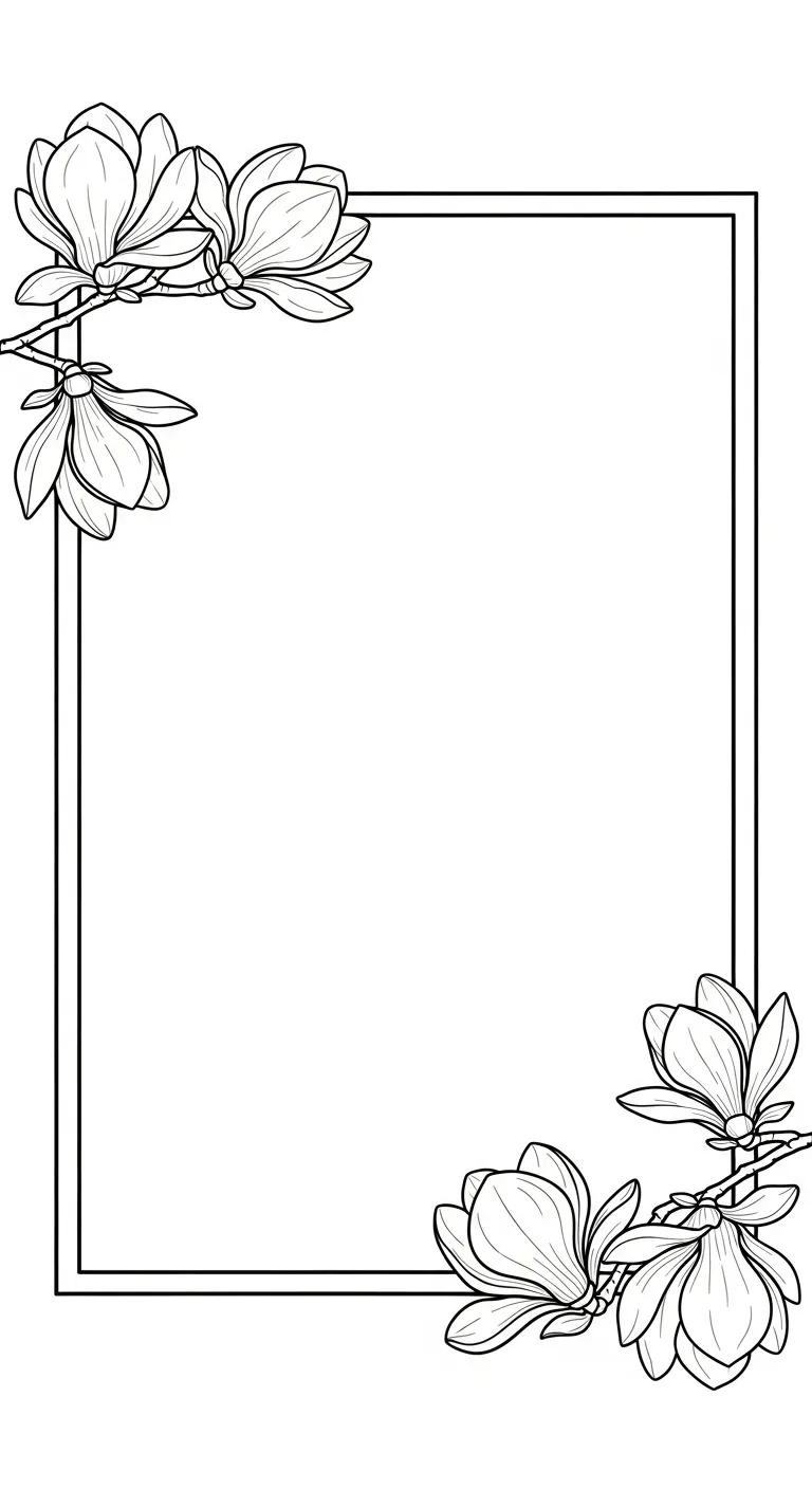 coloriage Magnolia pour enfant de 7 ans