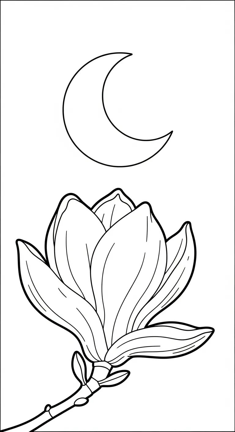 coloriage Magnolia à imprimer
