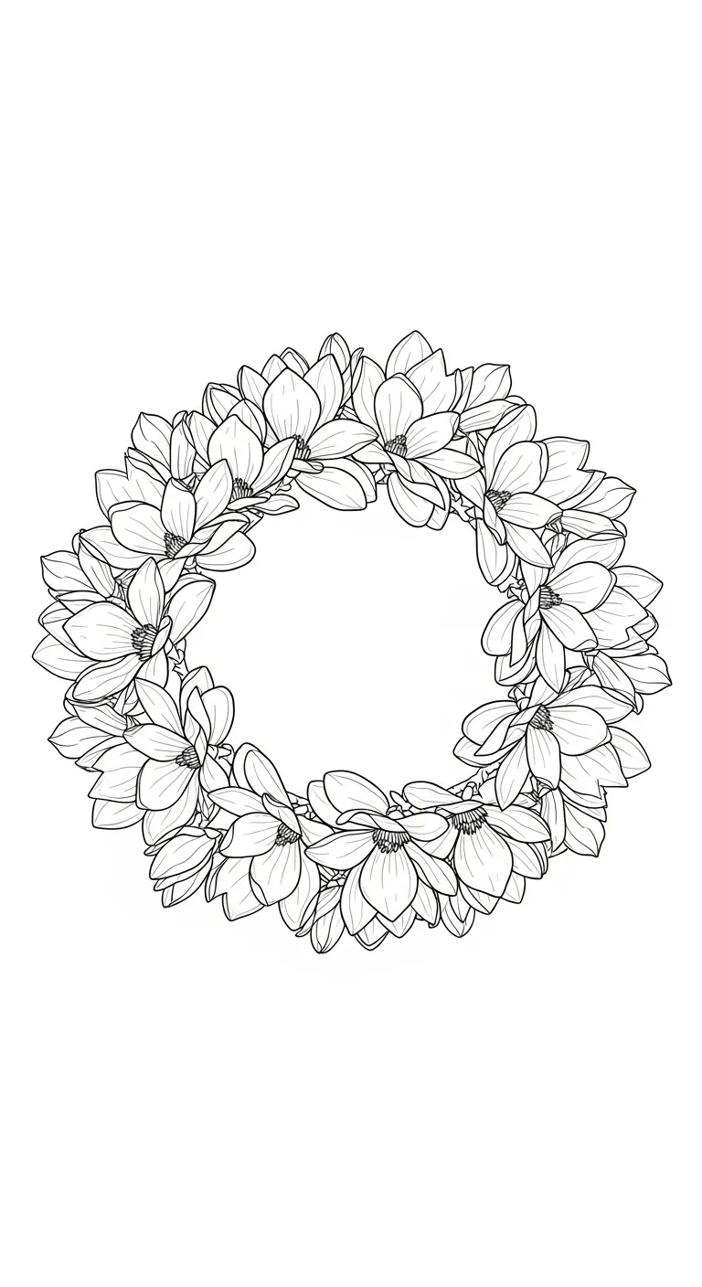 coloriage Magnolia pour enfant de 5 ans 1