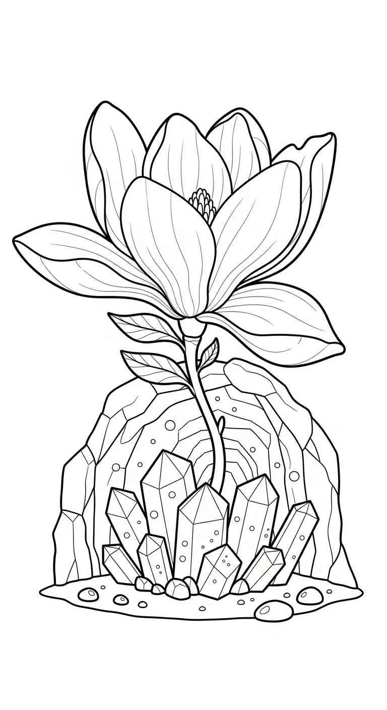 coloriage Magnolia pour enfant