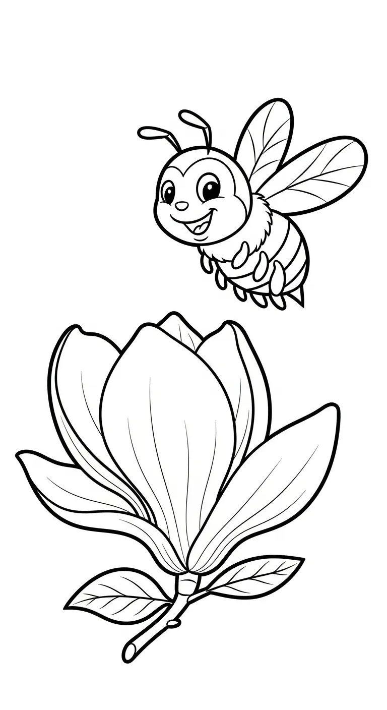 coloriage Magnolia à imprimer pour enfant de 7 ans 1