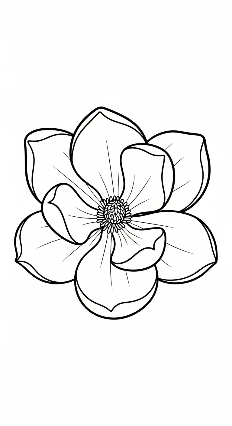 coloriage Magnolia et découpage à imprimer
