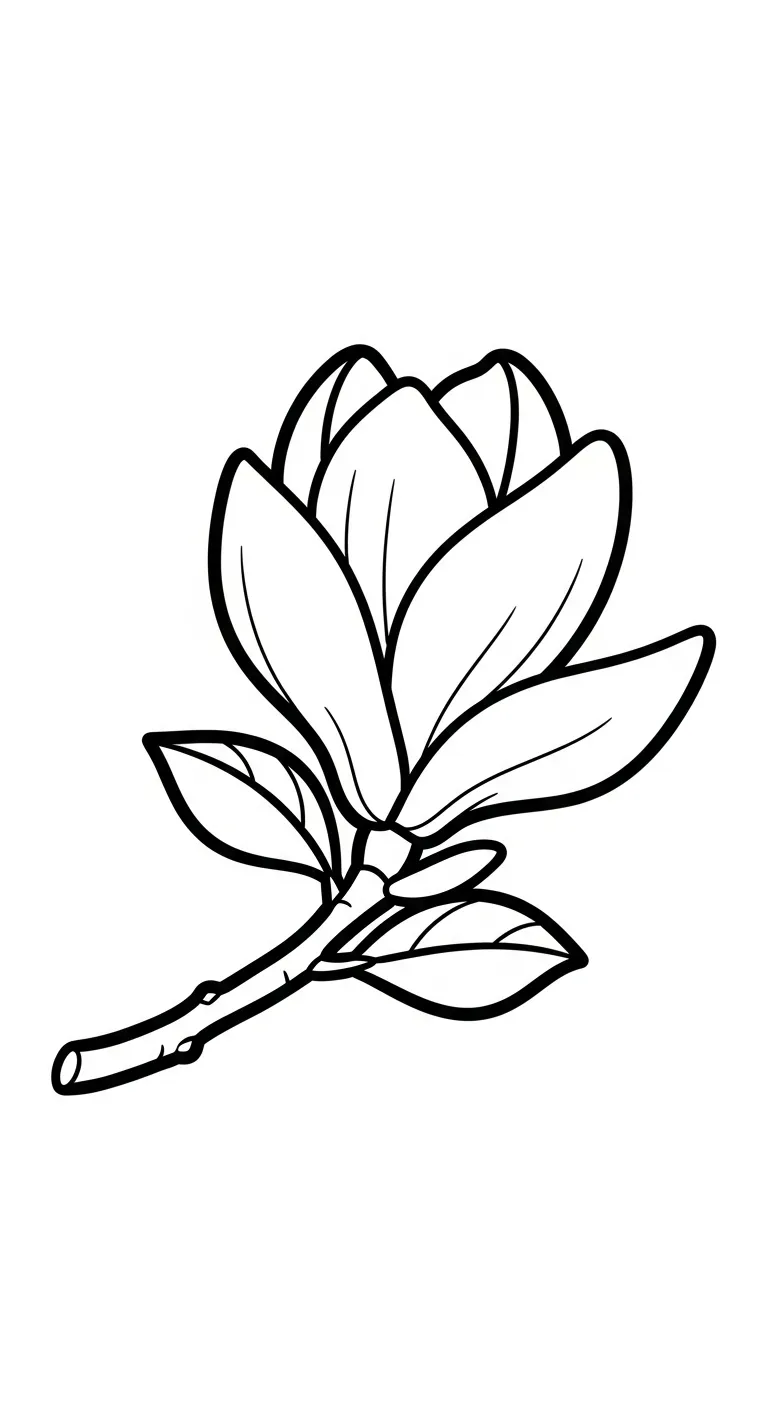 coloriage Magnolia a imprimer gratuitement 1