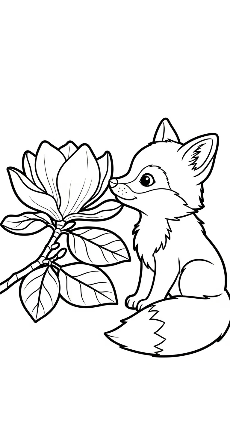 coloriage Magnolia à imprimer gratuitement pdf