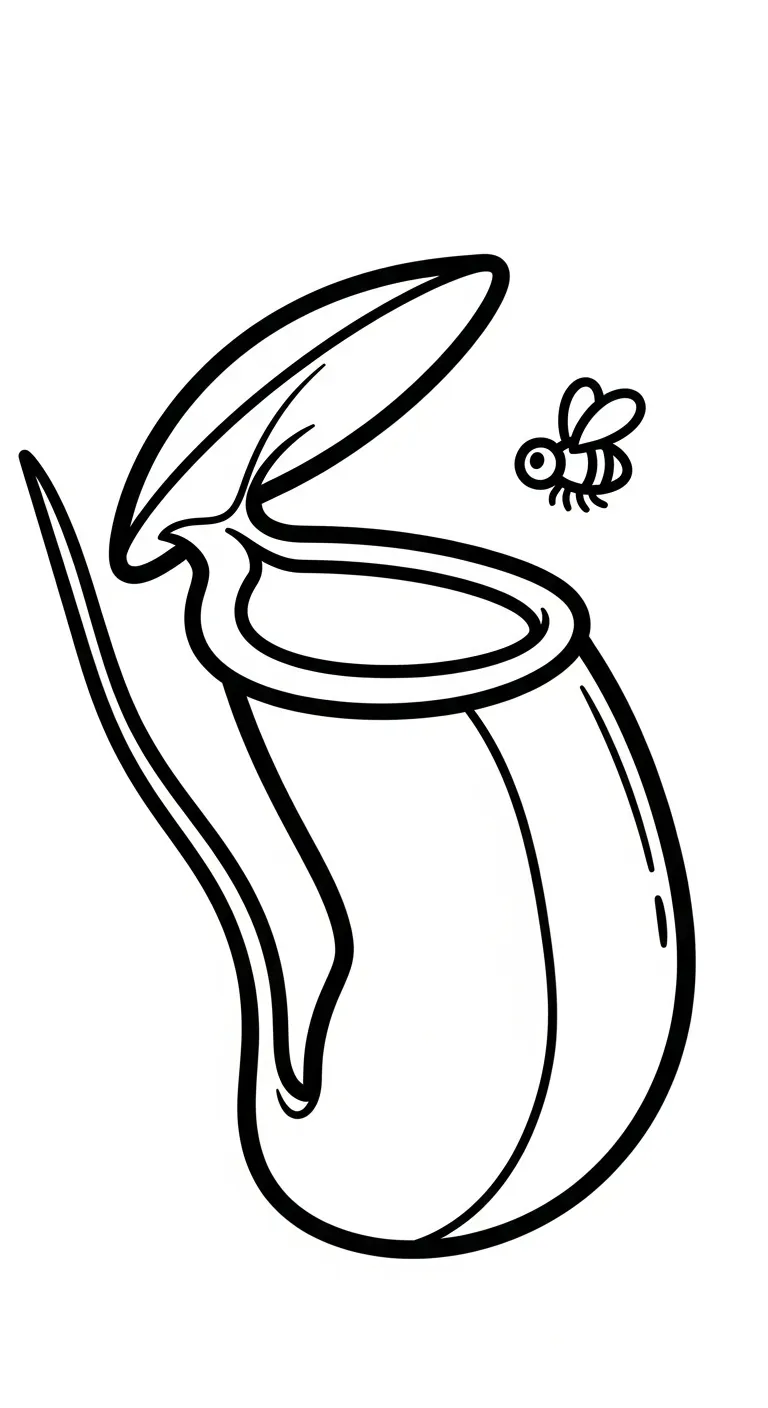 coloriage Nepenthes gratuit en ligne