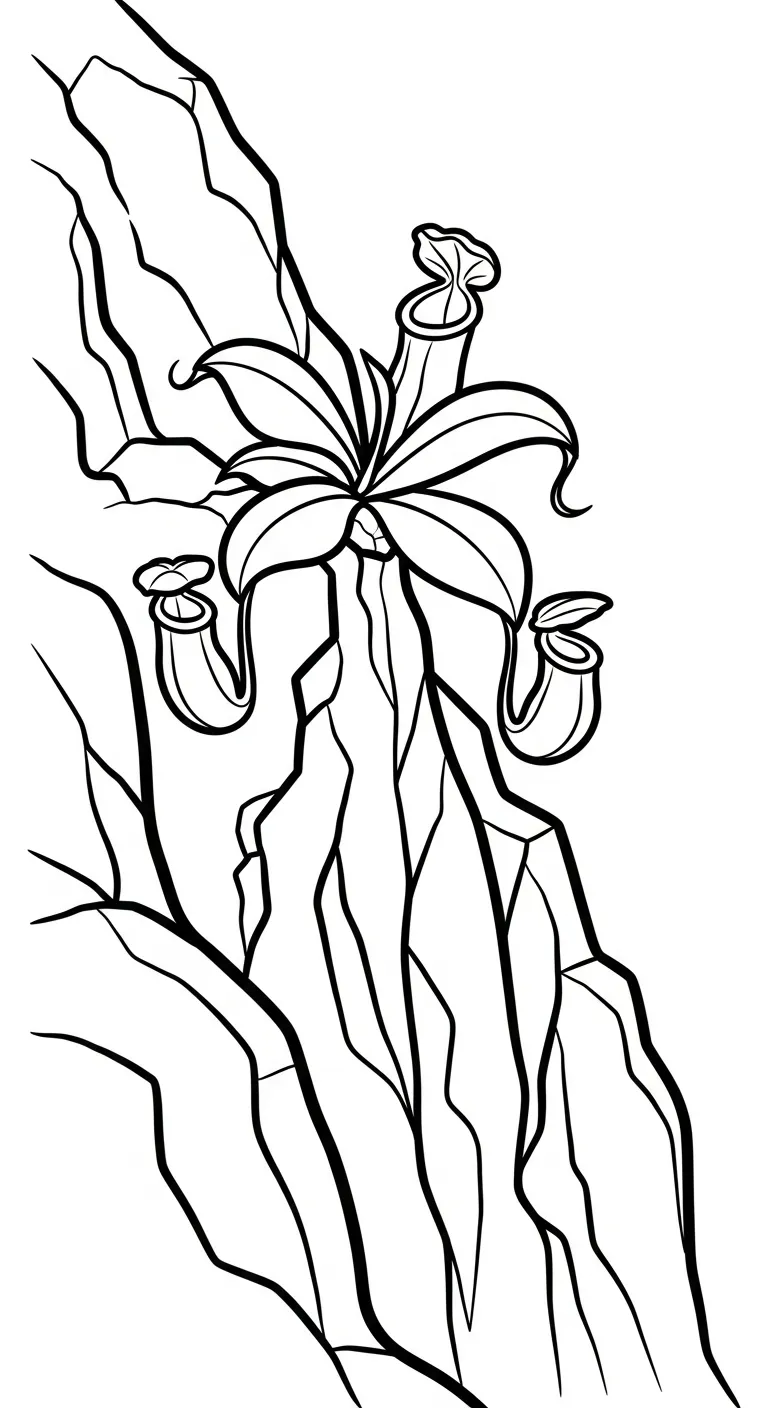 coloriage Nepenthes pour bebe a imprimer