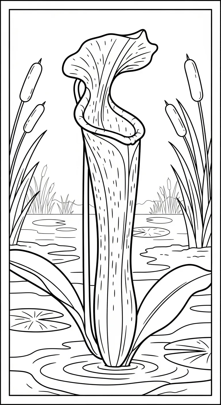 coloriage Nepenthes pour enfants a imprimer