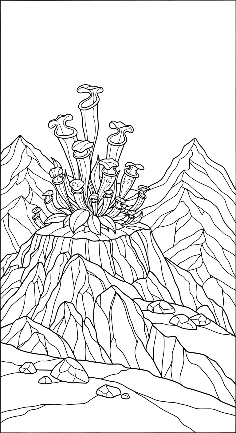coloriage Nepenthes et dessin a imprimer