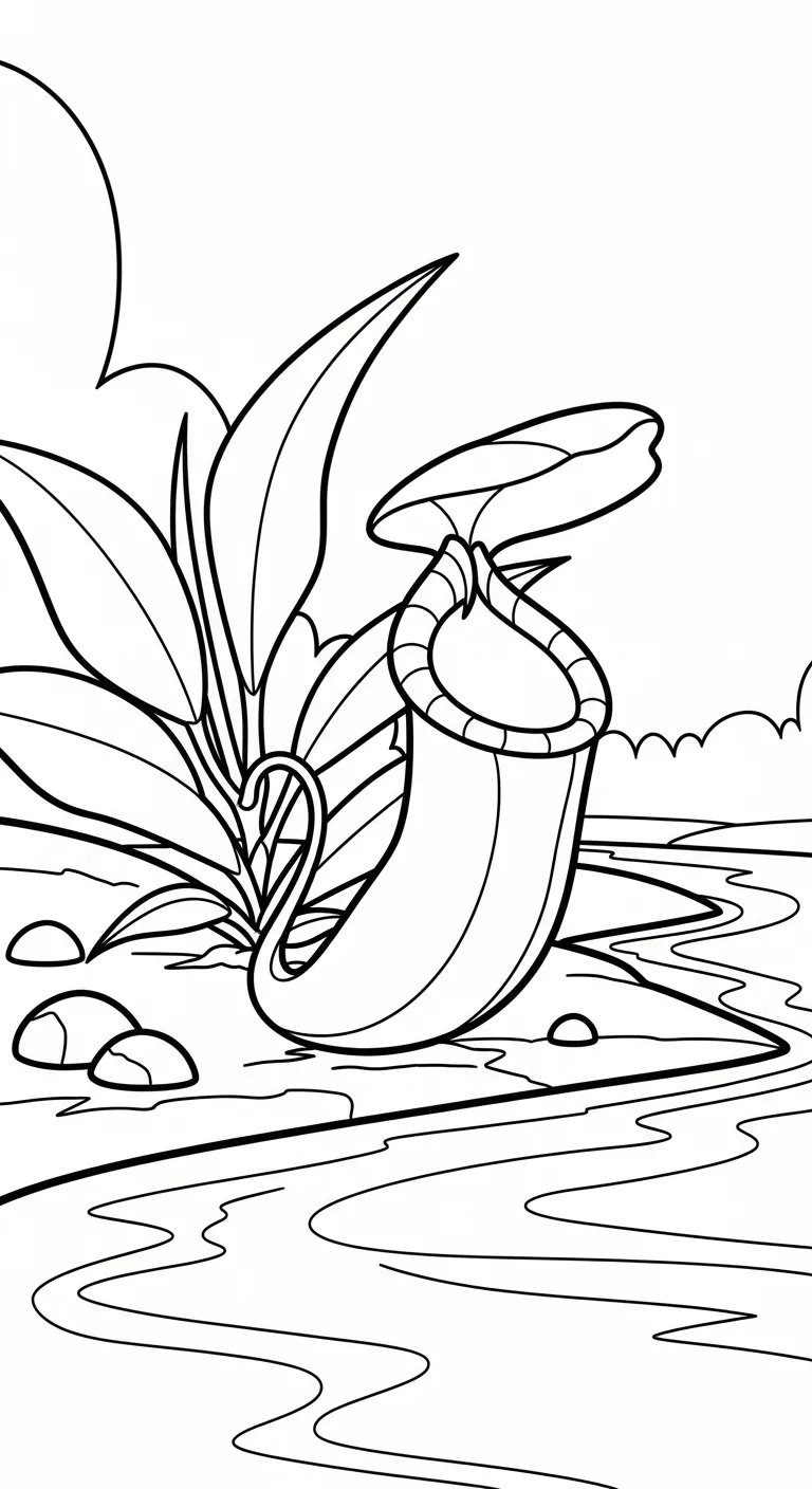 coloriage Nepenthes et dessin a imprimer 1