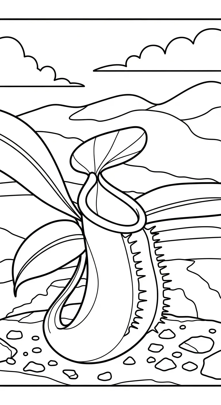 coloriage Nepenthes de pour enfants 1