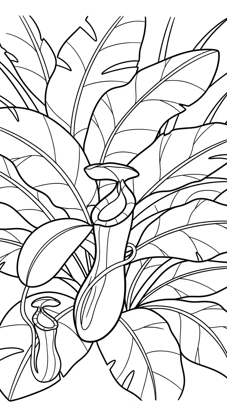 coloriage Nepenthes à imprimer pdf gratuit
