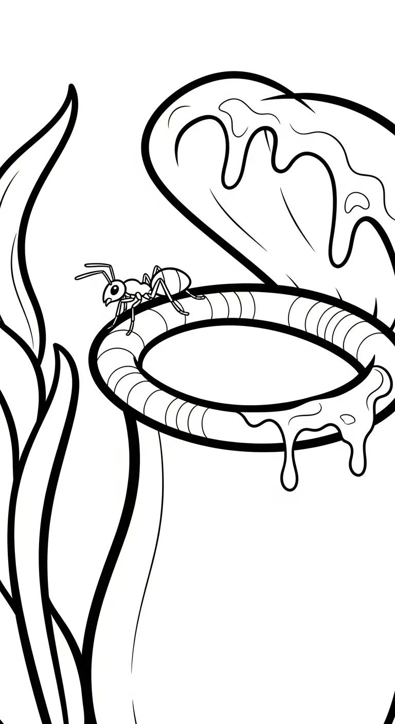 coloriage Nepenthes à imprimer pour enfant de 8 ans